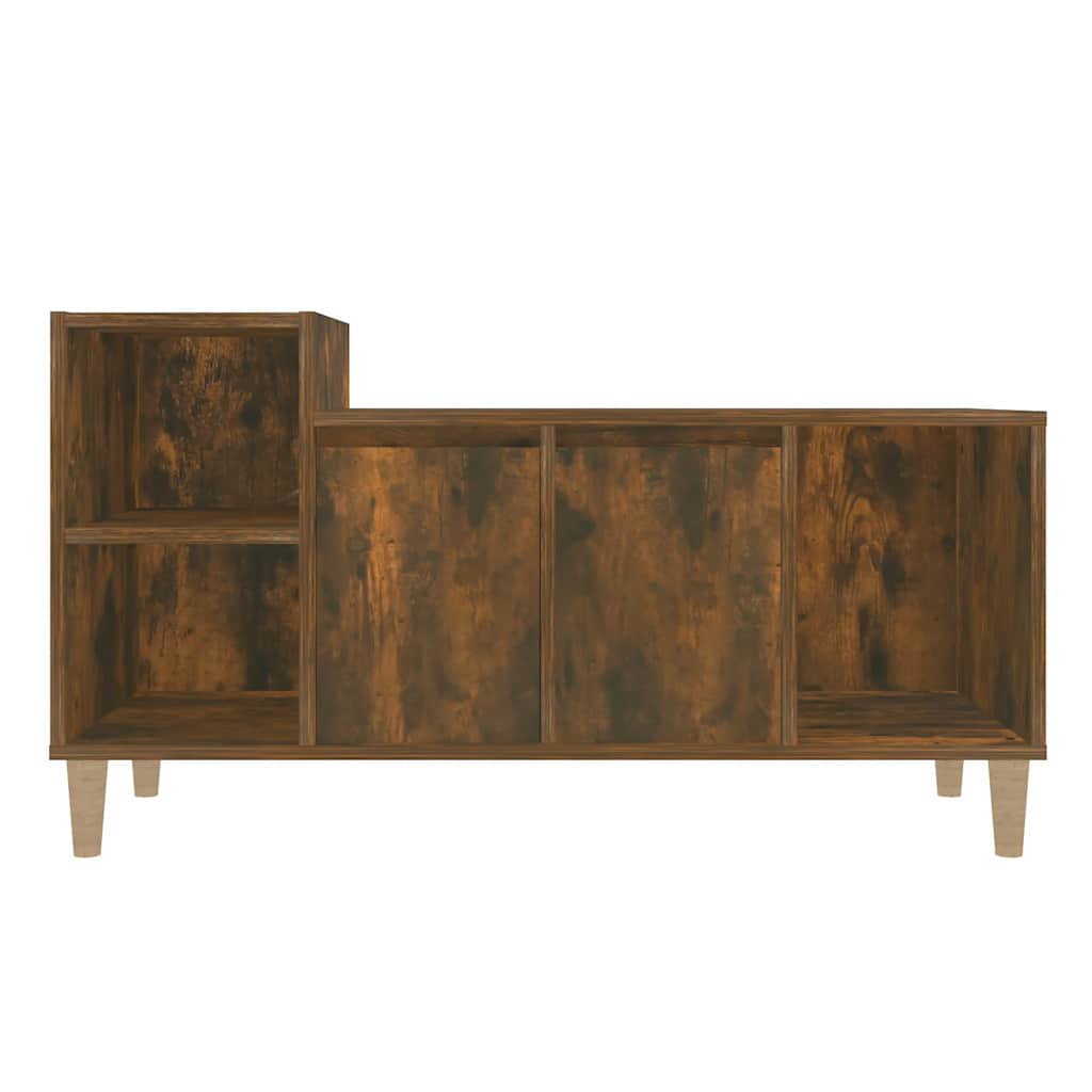 vidaXL TV Cabinet Smoked Oak 100x35x55 cm Engineered Wood