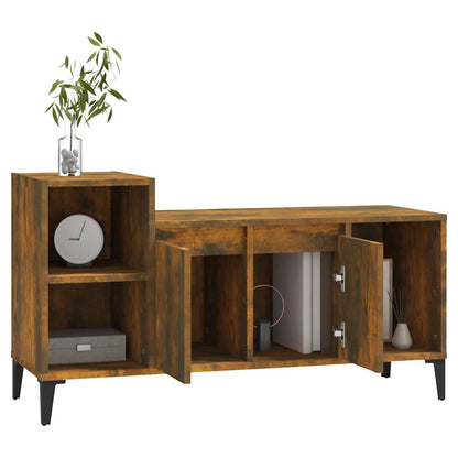 vidaXL TV Cabinet Smoked Oak 100x35x55 cm Engineered Wood