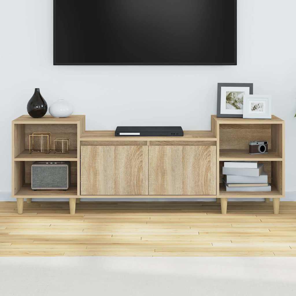vidaXL TV Cabinet Sonoma Oak 160x35x55 cm Engineered Wood