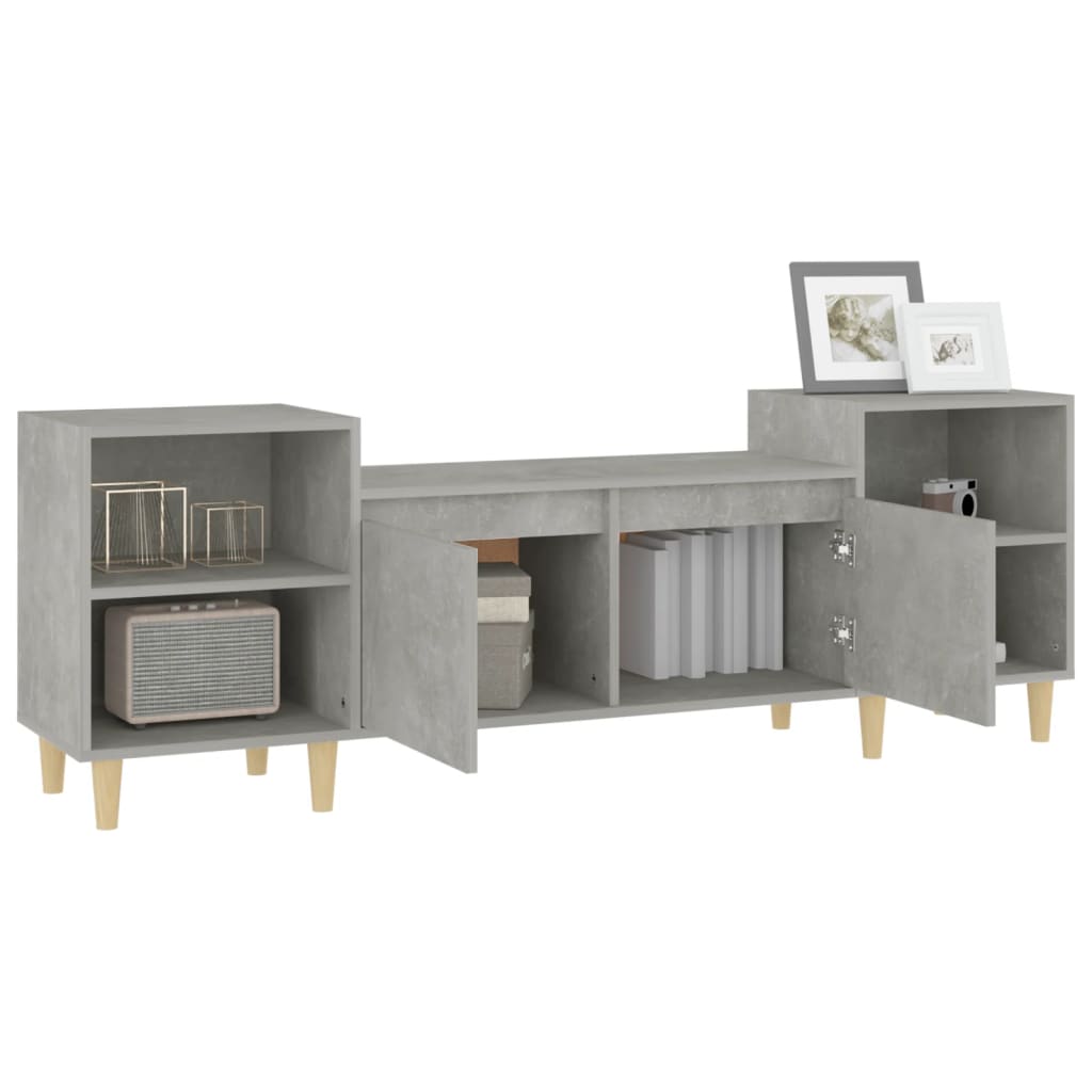 vidaXL TV Cabinet Concrete Grey 160x35x55 cm Engineered Wood