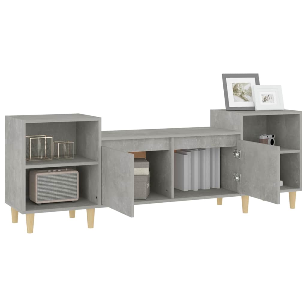 vidaXL TV Cabinet Concrete Grey 160x35x55 cm Engineered Wood