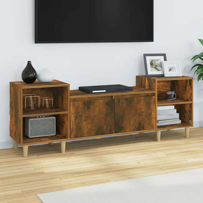 vidaXL TV Cabinet Smoked Oak 160x35x55 cm Engineered Wood