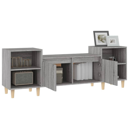 vidaXL TV Cabinet Grey Sonoma 160x35x55 cm Engineered Wood