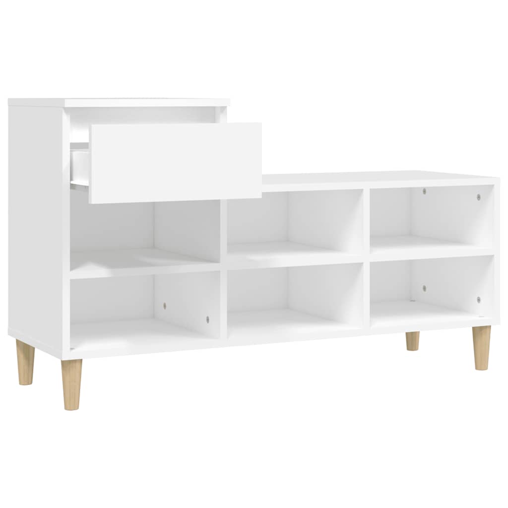 vidaXL Shoe Cabinet White 102x36x60 cm Engineered Wood