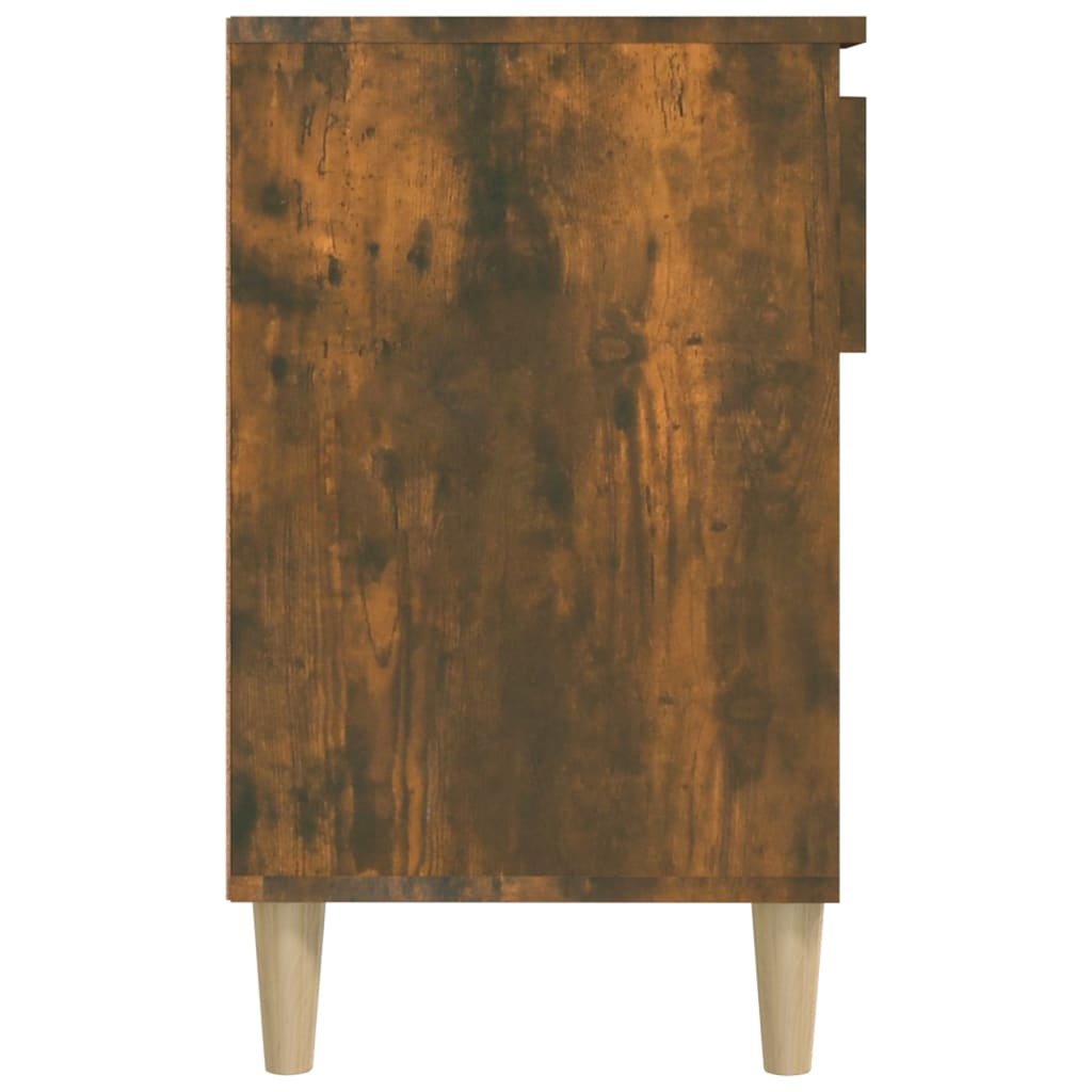vidaXL Shoe Cabinet Smoked Oak 102x36x60 cm Engineered Wood