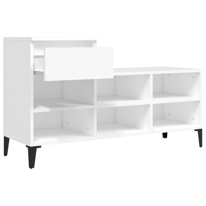 vidaXL Shoe Cabinet White 102x36x60 cm Engineered Wood