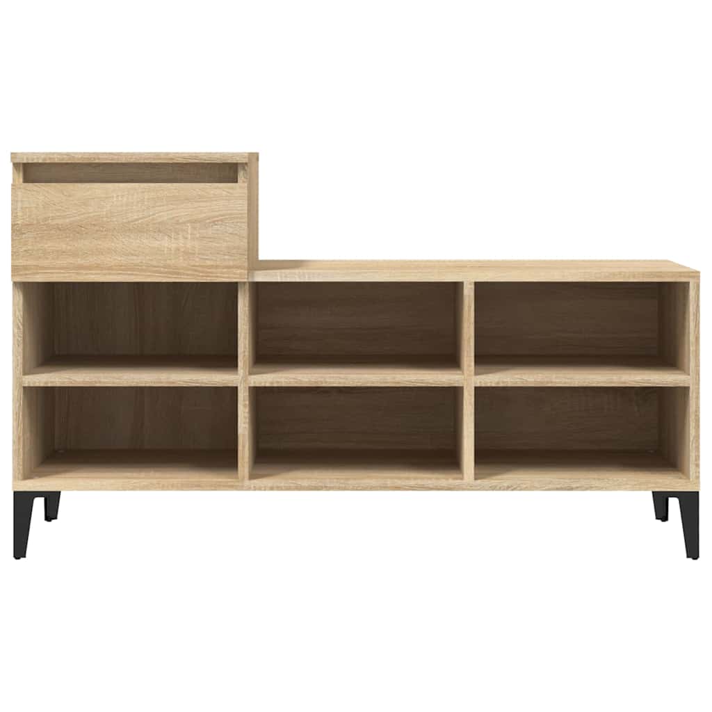 vidaXL Shoe Cabinet Sonoma Oak 102x36x60 cm Engineered Wood