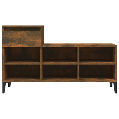vidaXL Shoe Cabinet Smoked Oak 102x36x60 cm Engineered Wood