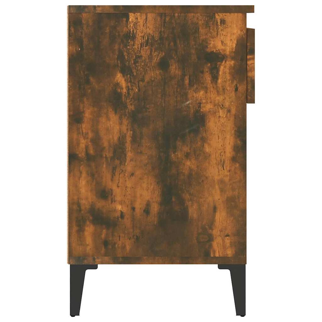 vidaXL Shoe Cabinet Smoked Oak 102x36x60 cm Engineered Wood