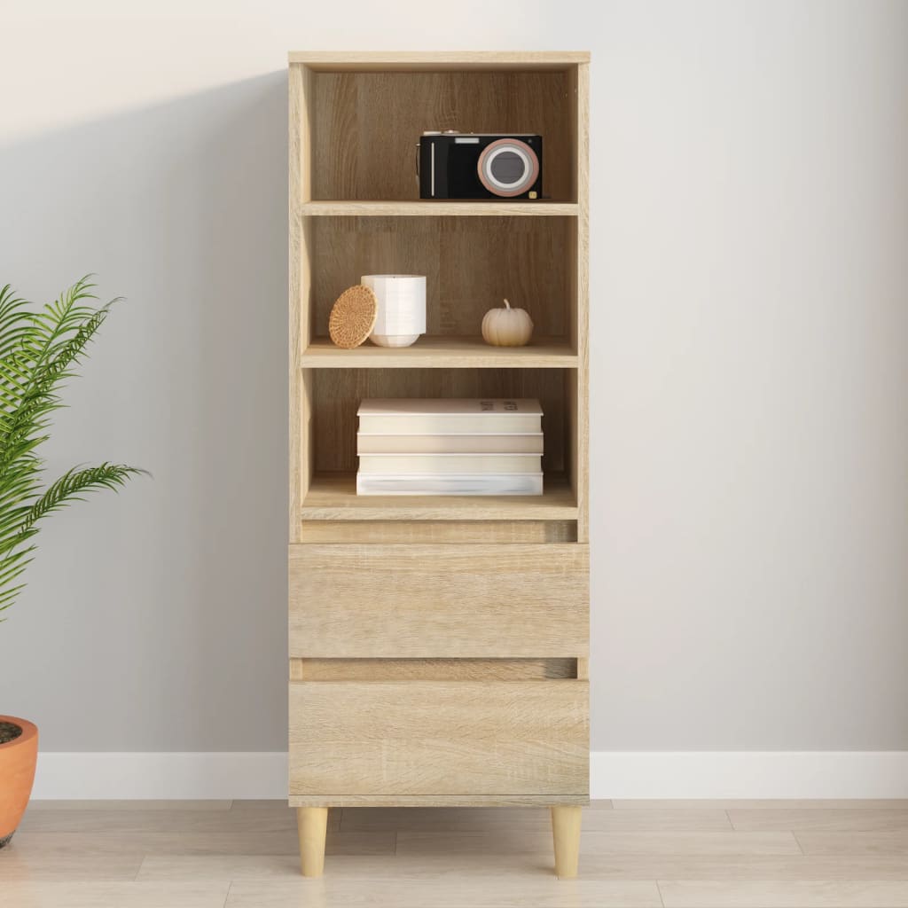 vidaXL Highboard Sonoma Oak 40x36x110 cm Engineered Wood