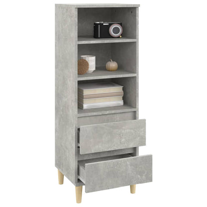 vidaXL Highboard Concrete Grey 40x36x110 cm Engineered Wood