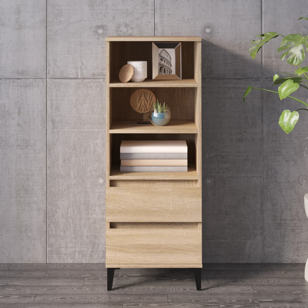 vidaXL Highboard Sonoma Oak 40x36x110 cm Engineered Wood