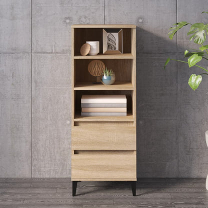 vidaXL Highboard Sonoma Oak 40x36x110 cm Engineered Wood