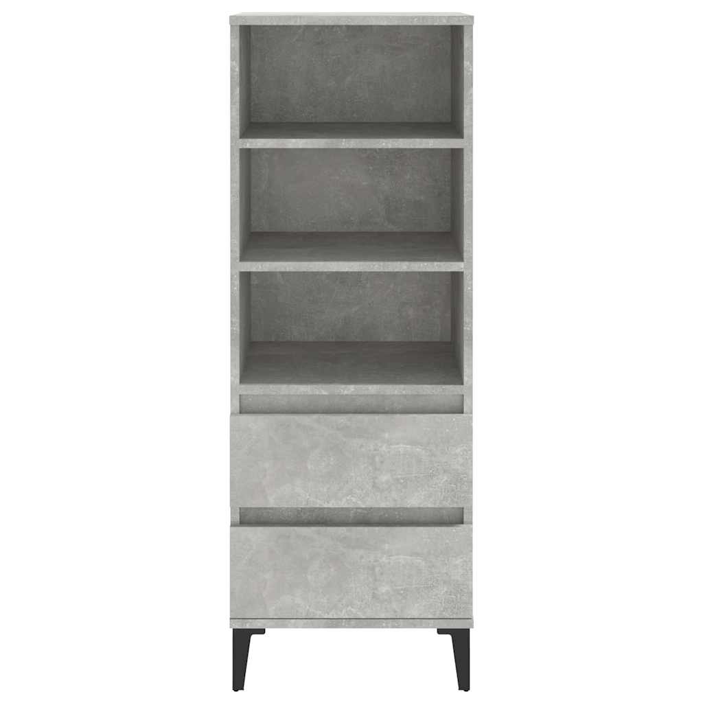 vidaXL Highboard Concrete Grey 40x36x110 cm Engineered Wood