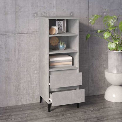 vidaXL Highboard Concrete Grey 40x36x110 cm Engineered Wood