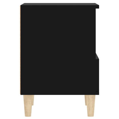vidaXL Bedside Cabinet Black 40x35x50 cm