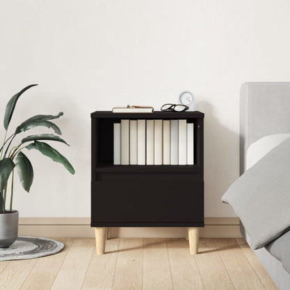 vidaXL Bedside Cabinets 2 pcs Black 40x35x50 cm