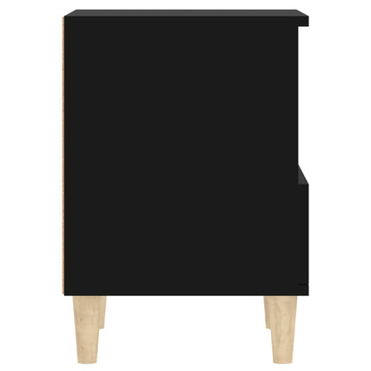 vidaXL Bedside Cabinets 2 pcs Black 40x35x50 cm