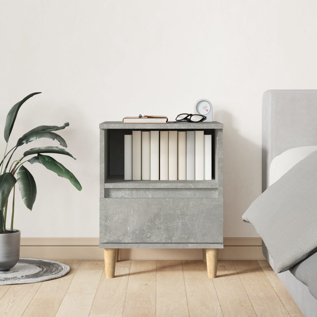 vidaXL Bedside Cabinets 2 pcs Concrete Grey 40x35x50 cm