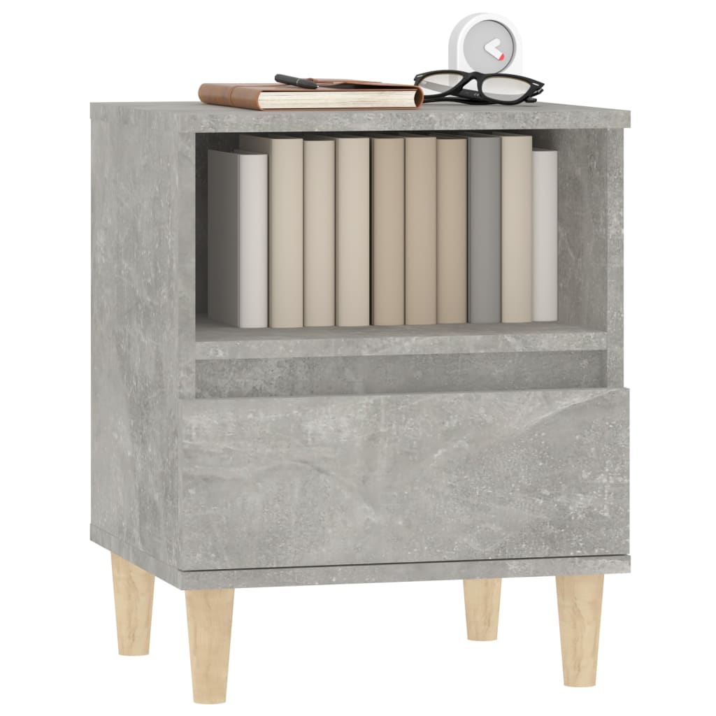 vidaXL Bedside Cabinets 2 pcs Concrete Grey 40x35x50 cm