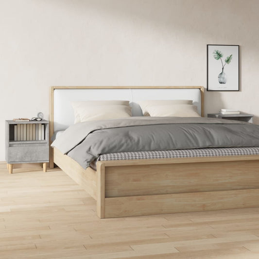 vidaXL Bedside Cabinets 2 pcs Concrete Grey 40x35x50 cm