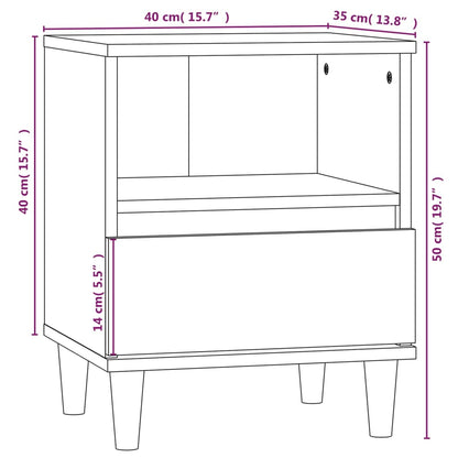 vidaXL Bedside Cabinets 2 pcs Smoked Oak 40x35x50 cm