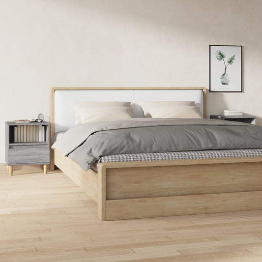 vidaXL Bedside Cabinets 2 pcs Grey Sonoma 40x35x50 cm
