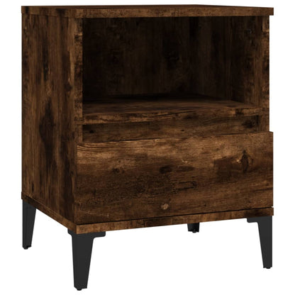 vidaXL Bedside Cabinets 2 pcs Smoked Oak 40x35x50 cm
