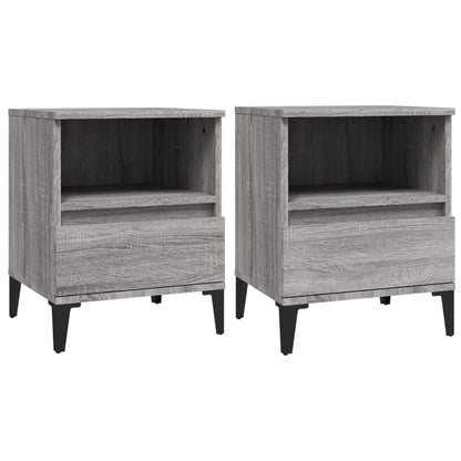 vidaXL Bedside Cabinets 2 pcs Grey Sonoma 40x35x50 cm