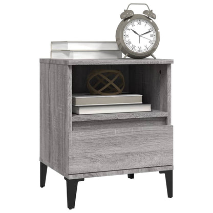 vidaXL Bedside Cabinets 2 pcs Grey Sonoma 40x35x50 cm