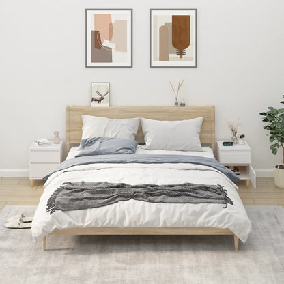 vidaXL Bedside Cabinets 2 pcs White 40x35x50 cm