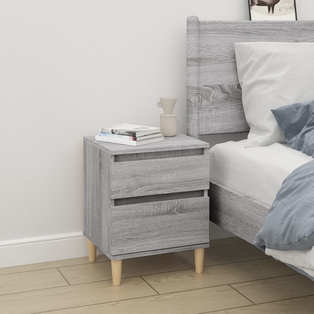 vidaXL Bedside Cabinets 2 pcs Grey Sonoma 40x35x50 cm