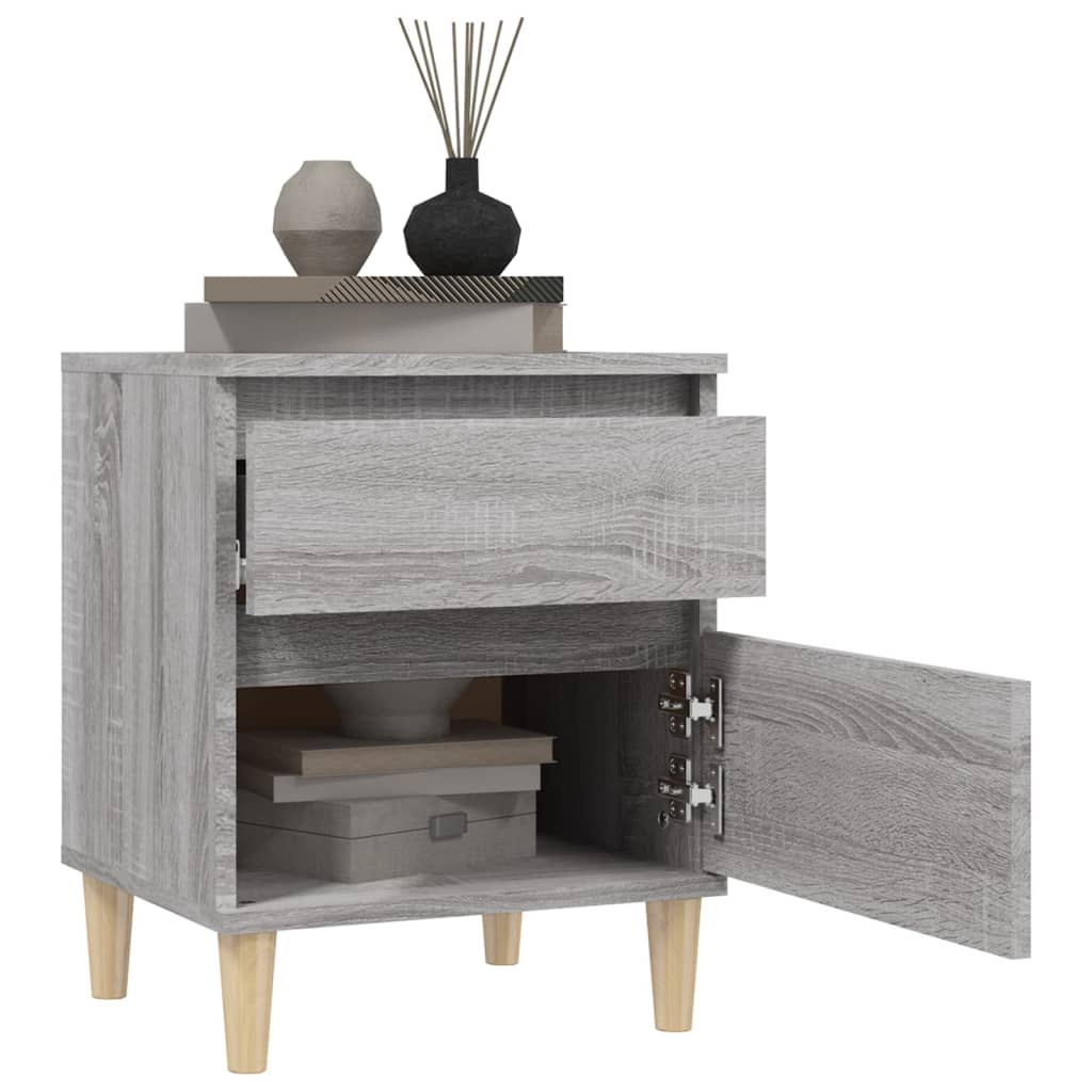 vidaXL Bedside Cabinets 2 pcs Grey Sonoma 40x35x50 cm