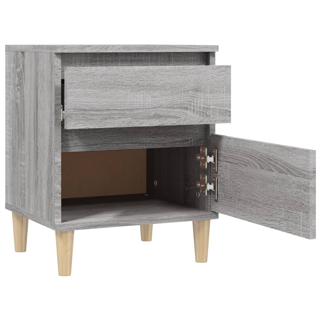vidaXL Bedside Cabinets 2 pcs Grey Sonoma 40x35x50 cm