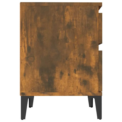 vidaXL Bedside Cabinet Smoked Oak 40x35x50 cm