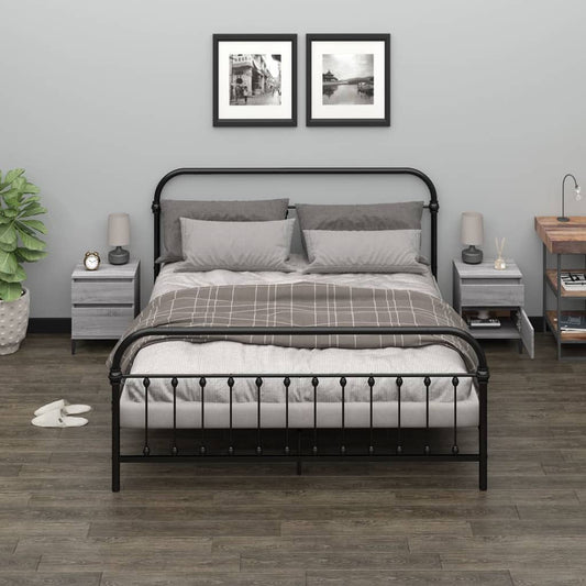 vidaXL Bedside Cabinets 2 pcs Grey Sonoma 40x35x50 cm
