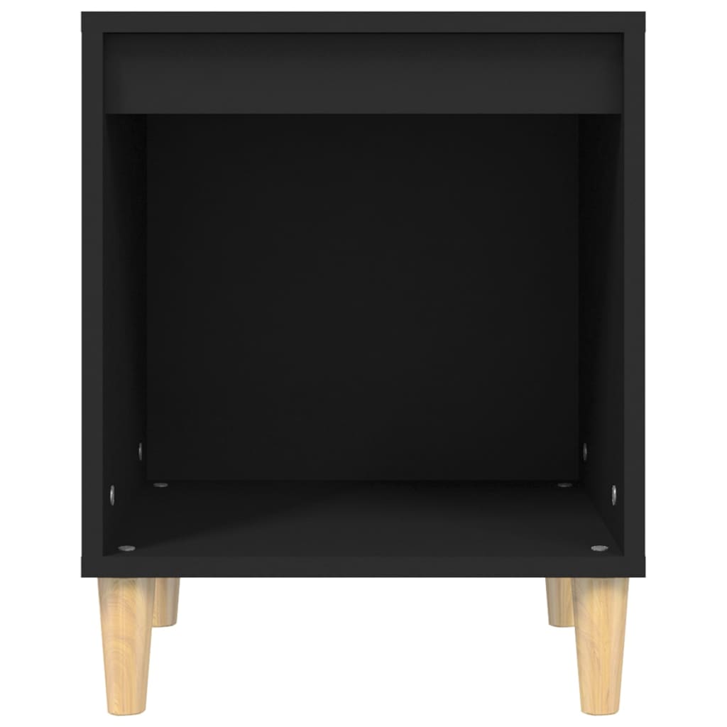 vidaXL Bedside Cabinet Black 40x35x50 cm Engineered Wood