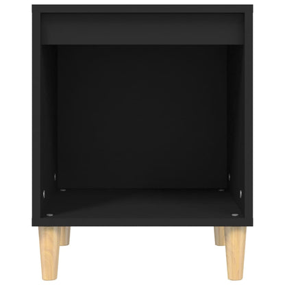 vidaXL Bedside Cabinet Black 40x35x50 cm Engineered Wood