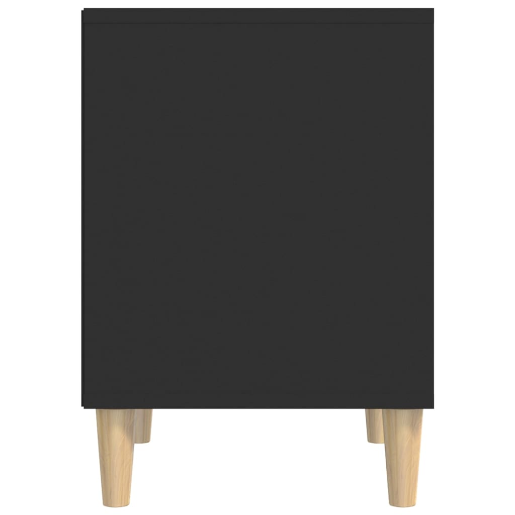 vidaXL Bedside Cabinet Black 40x35x50 cm Engineered Wood