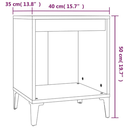 vidaXL Bedside Cabinets 2 pcs White 40x35x50 cm