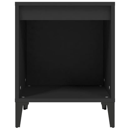 vidaXL Bedside Cabinet Black 40x35x50 cm
