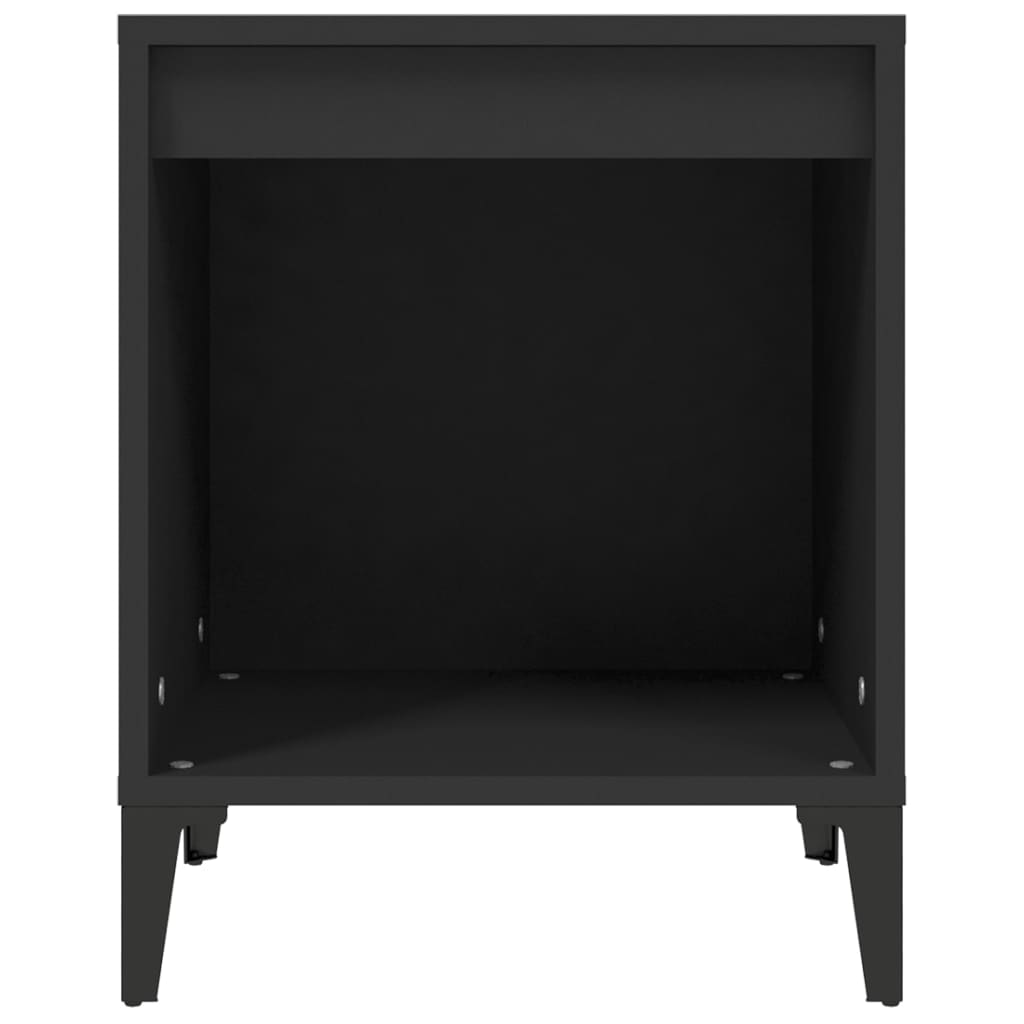 vidaXL Bedside Cabinets 2 pcs Black 40x35x50 cm