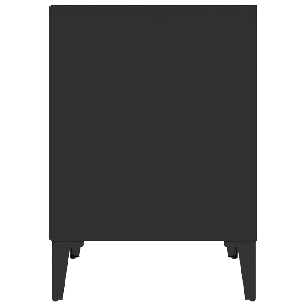 vidaXL Bedside Cabinets 2 pcs Black 40x35x50 cm