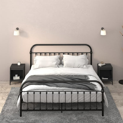 vidaXL Bedside Cabinets 2 pcs Black 40x35x50 cm