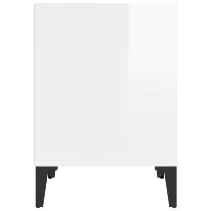 vidaXL Bedside Cabinets 2 pcs High Gloss White 40x35x50 cm