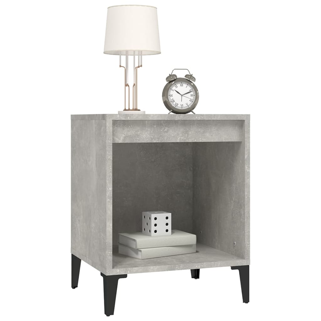 vidaXL Bedside Cabinets 2 pcs Concrete Grey 40x35x50 cm