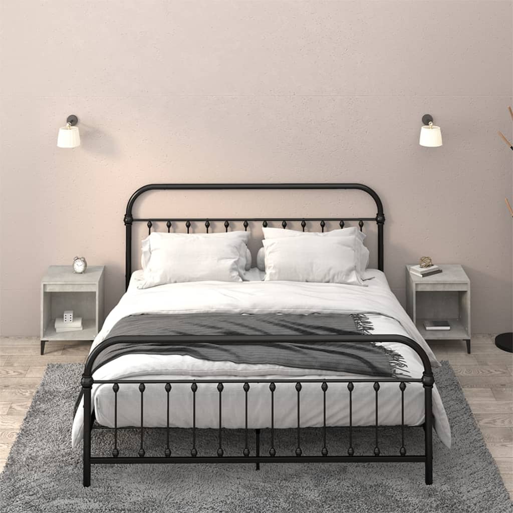 vidaXL Bedside Cabinets 2 pcs Concrete Grey 40x35x50 cm