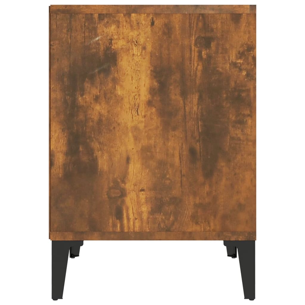 vidaXL Bedside Cabinet Smoked Oak 40x35x50 cm