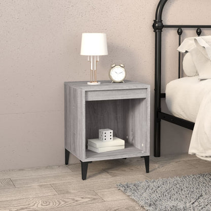 vidaXL Bedside Cabinets 2 pcs Grey Sonoma 40x35x50 cm