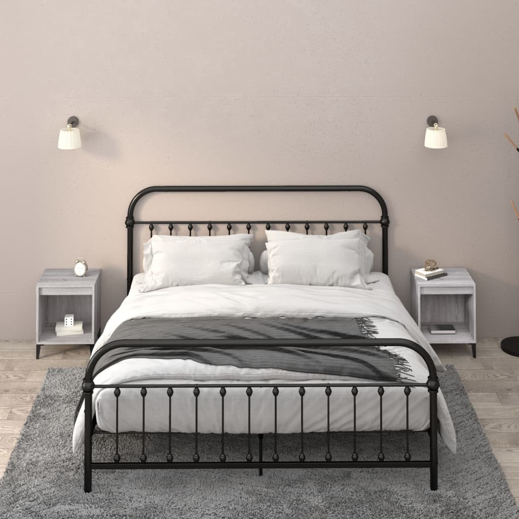 vidaXL Bedside Cabinets 2 pcs Grey Sonoma 40x35x50 cm